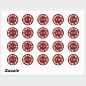 Sticker Rond Mariage Rubis et Crème de Ruby Radiance (Feuille)