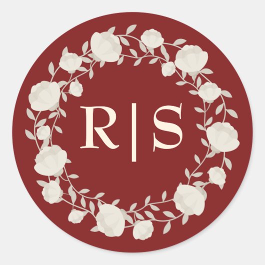 Sticker Rond Mariage Rubis et Crème de Ruby Radiance (Devant)