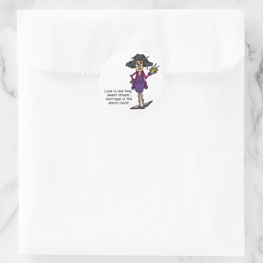 Sticker Rond Mariage Rude Éveil (Sac)