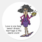 Sticker Rond Mariage Rude Éveil (Devant)