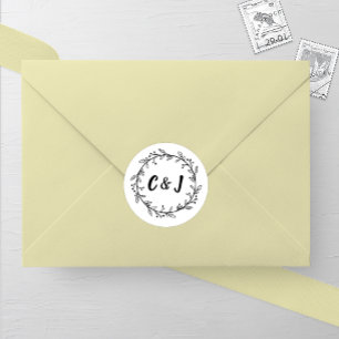 Sticker Rond Mariage rustique de couronne