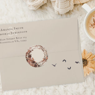 Sticker Rond Mariage rustique de la couronne d'automne