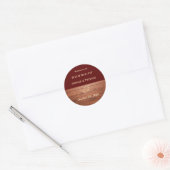 Sticker Rond Mariage rustique élégant (Enveloppe)