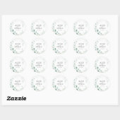 Sticker Rond Mariage rustique Eucalyptus (Feuille)