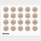 Sticker Rond Mariage Rustique Meant To Bee (Feuille)
