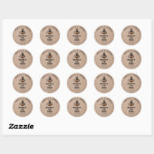 Sticker Rond Mariage Rustique Meant To Bee (Feuille)