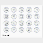 Sticker Rond Mariage Siège Chic Aquarelle Floral Script Or (Feuille)