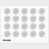 Sticker Rond Mariage Silver Bells (Feuille)