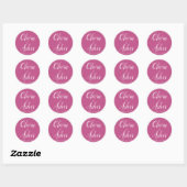 Sticker Rond Mariage simple Amaranthe Amaranth (Feuille)