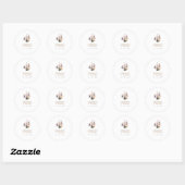 Sticker Rond Mariage simple automne Fleurs sauvages (Feuille)
