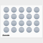 Sticker Rond Mariage simple Dusty Blue Couples (Feuille)