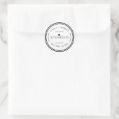 Sticker Rond Mariage simple élégant Favoriser Personnalisé (Sac)