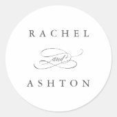 Sticker Rond Mariage simple et élégant (Devant)