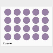 Sticker Rond Mariage Simple Monochrome Violet Wisteria Économiq (Feuille)