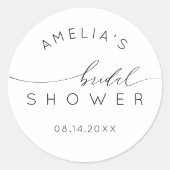 Sticker Rond Mariage Simple Noir & Blanc (Devant)