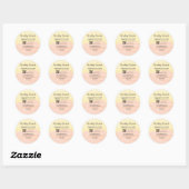 Sticker Rond Mariage site web ajouter Q R code scanner ajouter  (Feuille)