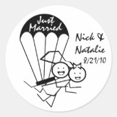 Sticker Rond Mariage Sky Jump (Devant)