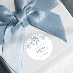 Sticker Rond Mariage sous la neige : Baby Shower