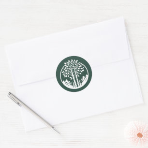 Sticker Rond Mariage sous l'arbre vert d'Aspe