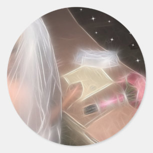 Sticker Rond Mariage sous les étoiles