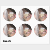 Sticker Rond Mariage sous les étoiles (Feuille)