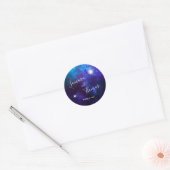 Sticker Rond Mariage Star Light Blue Sky (Enveloppe)