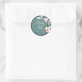 Sticker Rond mariage stiker botanique (Sac)