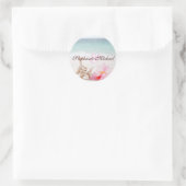 Sticker Rond mariage Sur La Plage (Sac)