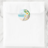 Sticker Rond Mariage sur la plage | Personnalisez (Sac)