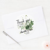 Sticker Rond Mariage sur mesure de verdure favorise Mariage tro (Enveloppe)