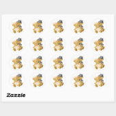 Sticker Rond Mariage Teddy Bear Couple (Feuille)