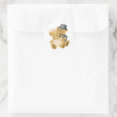 Sticker Rond Mariage Teddy Bear Couple (Sac)
