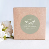 Sticker Rond Mariage Tendance Sage Green Prenez Un Plaisir