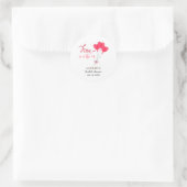 Sticker Rond Mariage Thème Hearts Love is in the Air (Sac)
