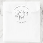 Sticker Rond Mariage Thème Script Moderne Elle Va Se Marier (Sac)
