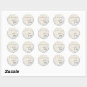 Sticker Rond Mariage toile océan thème Blue Shower (Feuille)
