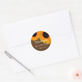 Sticker Rond Mariage tournesol (Enveloppe)