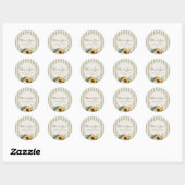 Sticker Rond Mariage Tournesol (Feuille)