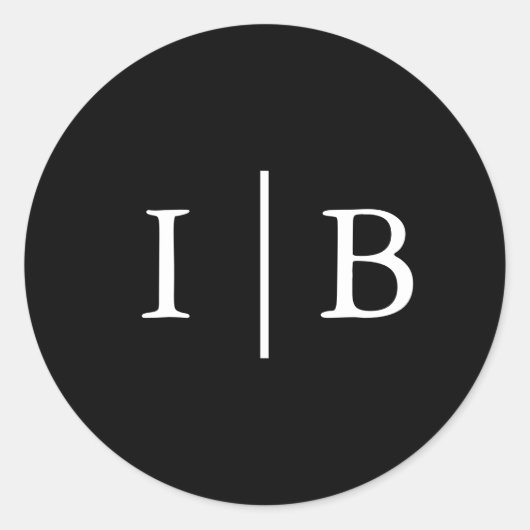 Sticker Rond Mariage traditionnel noir élégant (Devant)