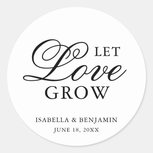 Sticker Rond Mariage traditionnel noir et blanc Formal élégant (Devant)