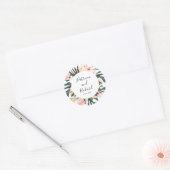 Sticker Rond Mariage Tropical de Destination (Enveloppe)