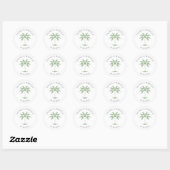 Sticker Rond Mariage Tropical Palm Tree (Feuille)