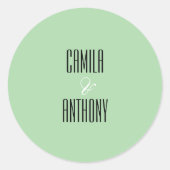 Sticker Rond Mariage turquoise (Devant)