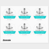 Sticker Rond Mariage turquoise Chandelier chandelier Favoriser  (Feuille)