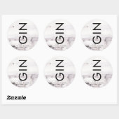 Sticker Rond Mariage ultra moderne et neutre (Feuille)