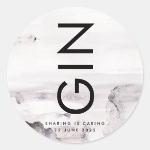 Sticker Rond Mariage ultra moderne et neutre