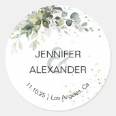 Sticker Rond Mariage verdoyant (Devant)