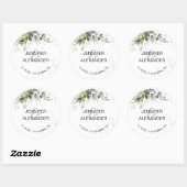 Sticker Rond Mariage verdoyant (Feuille)