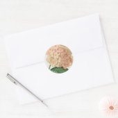 Sticker Rond Mariage vintage de fleurs d'Hydrangea Botanique (Enveloppe)