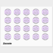 Sticker Rond Mariage violet de lavande Enregistrer la date (Feuille)